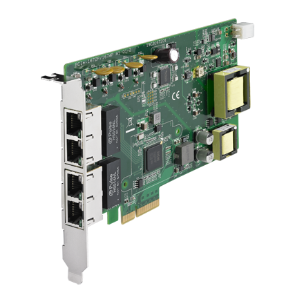 4 Port PCI Express GbE PoE Serial Communication Card